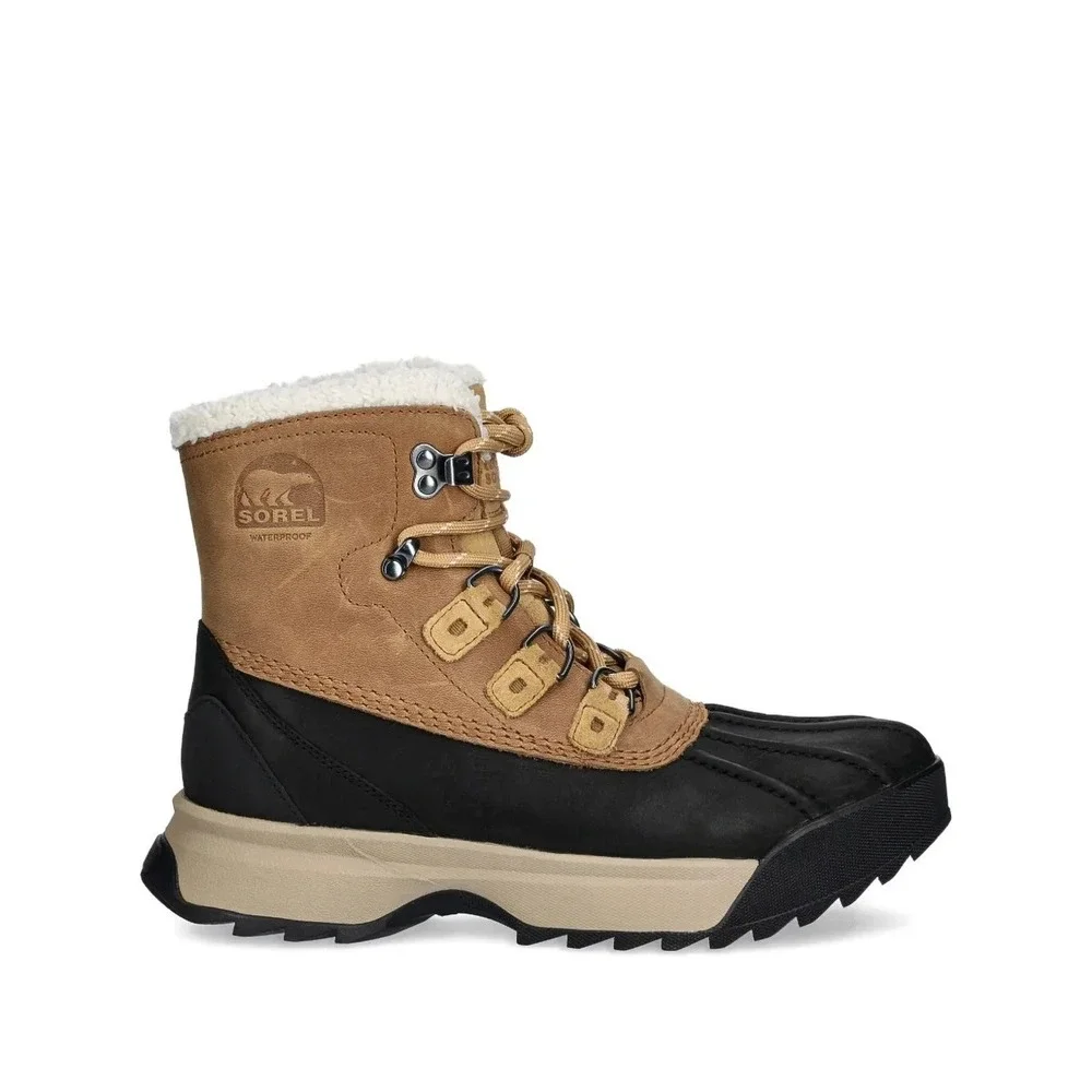 Sorel NIB Scout 87 Lux WP‎ Insulated Boots Men Sz 11 Caribou Buff Black Lace Up
